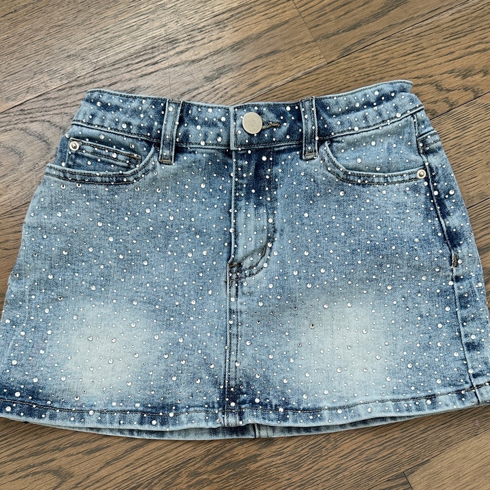 Flowers by Zoe Denim Studded Mini Skirt